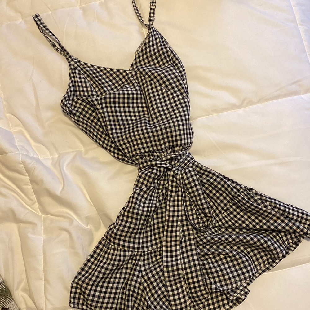 checkered Hollister romper